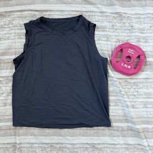 💪🏻 Dragon Fit Slate Grey Medium Crop Muscle Tee